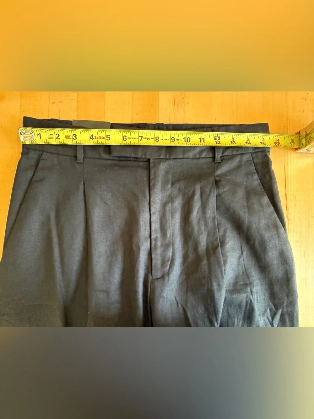 NWT* BANANA REPUBLIC BLACK HIGH RISE WIDE LEG LINEN BLEND PANT *NEW SIZE 8 x 32”